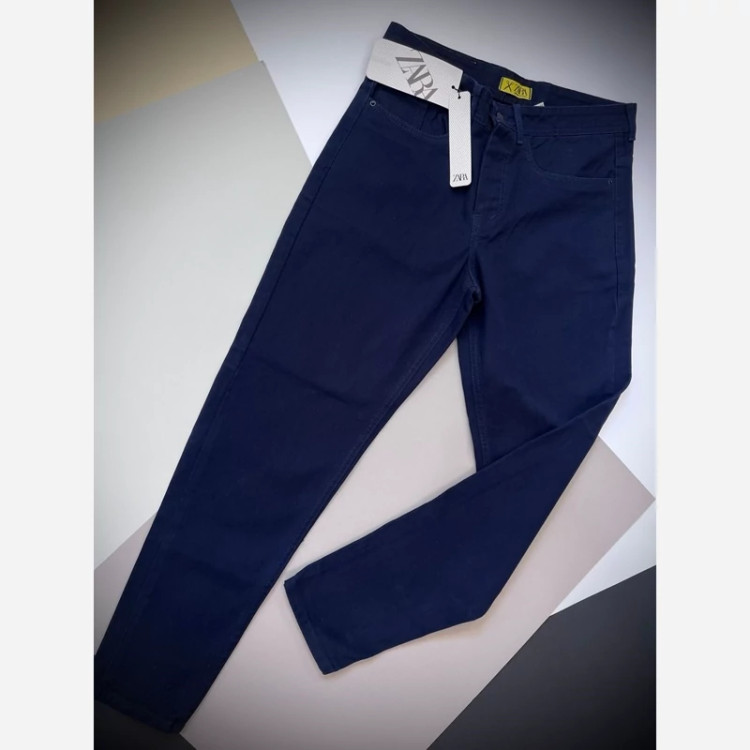 شلوار جین مردانه سرمهای مدل مام فیت با پارچه کجراه