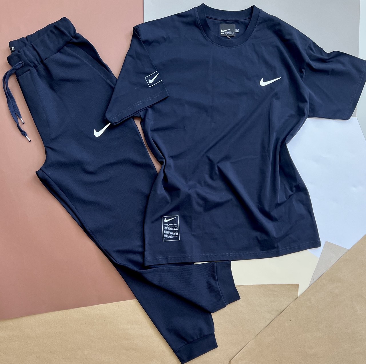 ست تیشرت و شلوار راحتی مردانه – تیشرت پنبه ماکان و شلوار کج‌راه