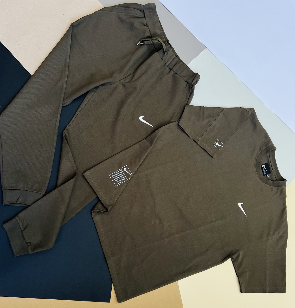 ست تیشرت و شلوار راحتی مردانه – تیشرت پنبه ماکان و شلوار کج‌راه