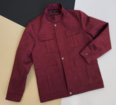 کت مردانه مخملی با یقه ایستاده و چهار جیب در فروشگاه پوشاک