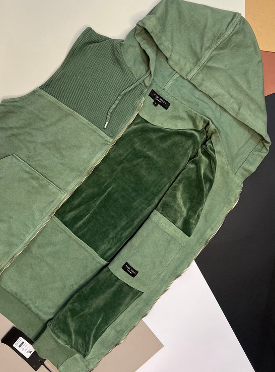 ژیله کتان مردانه پاییزی کلاهدار با زیپ کامل – مناسب فصل پاییز