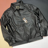 کاپشن چرم مردانه مدل یقه دار