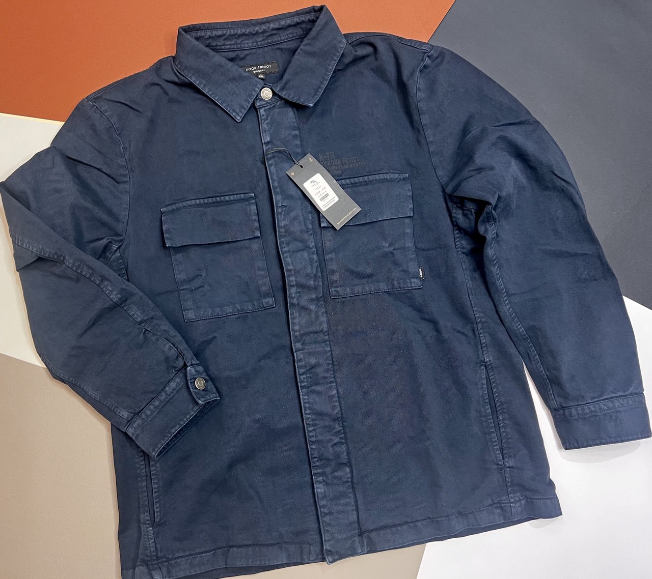 کت تک مردانه مدل باکس با جیب درب‌دار