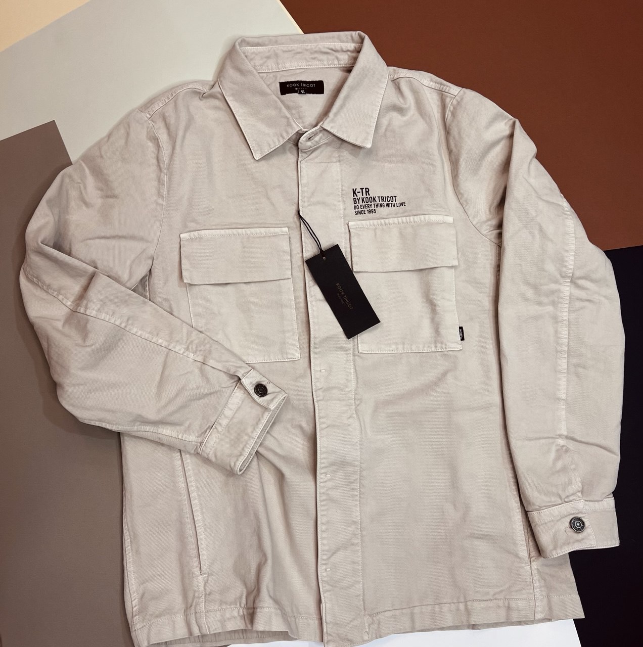 کت تک مردانه مدل باکس با جیب درب‌دار