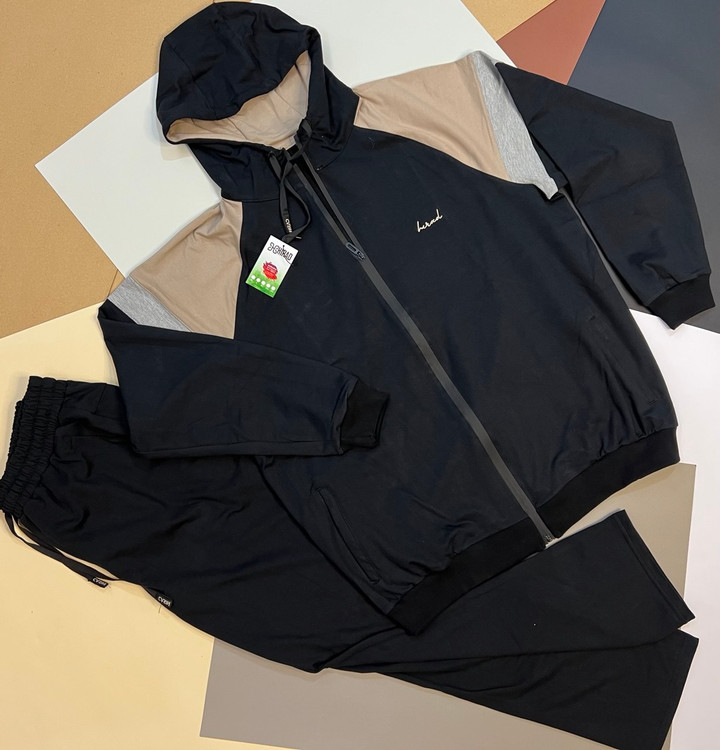 ست سویشرت کلاهدار و شلوار راسته برند هیراد