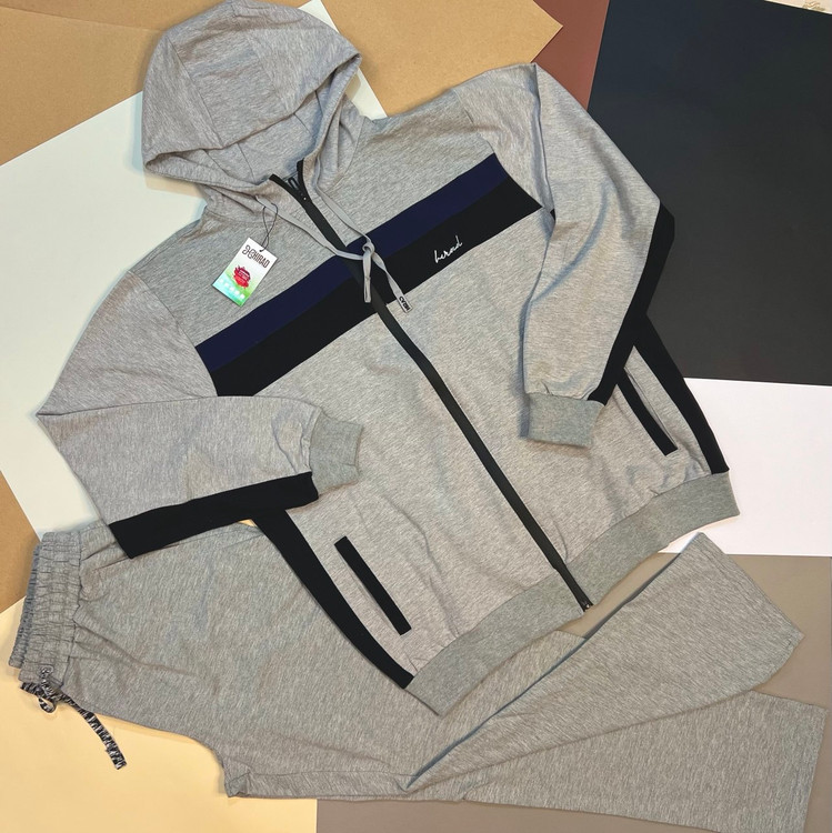 ست سویشرت کلاهدار و شلوار راسته برند هیراد