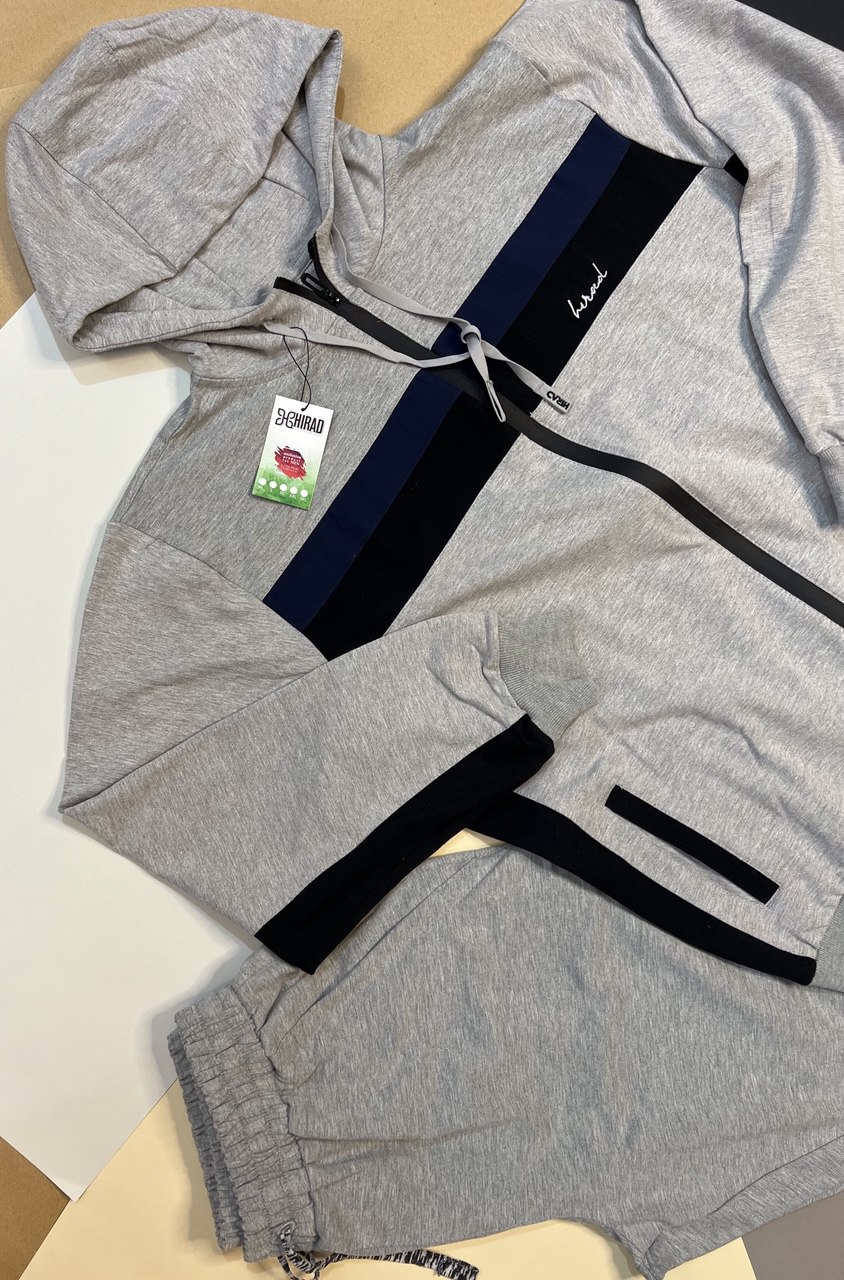 ست سویشرت کلاه‌دار و شلوار راسته برند هیراد