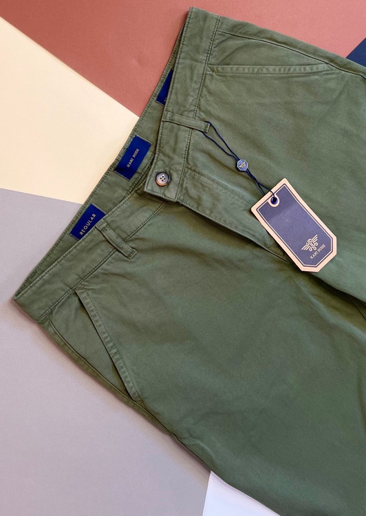 شلوار کتان مردانه جیب کراس مدل ریگولار فیت