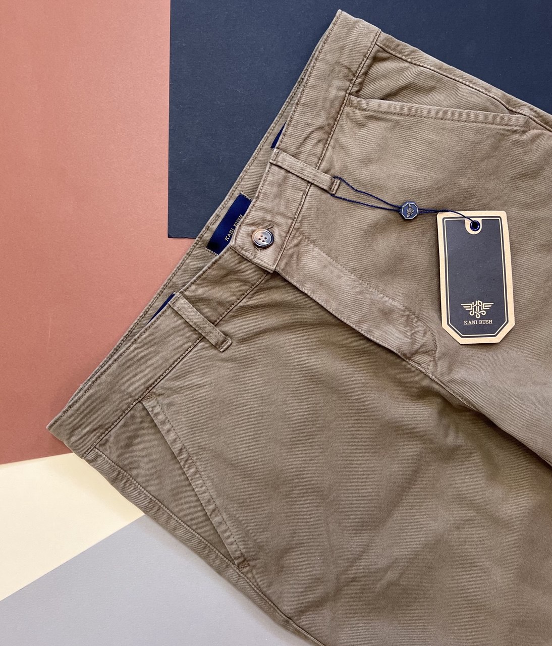 شلوار کتان مردانه جیب کراس مدل ریگولار فیت