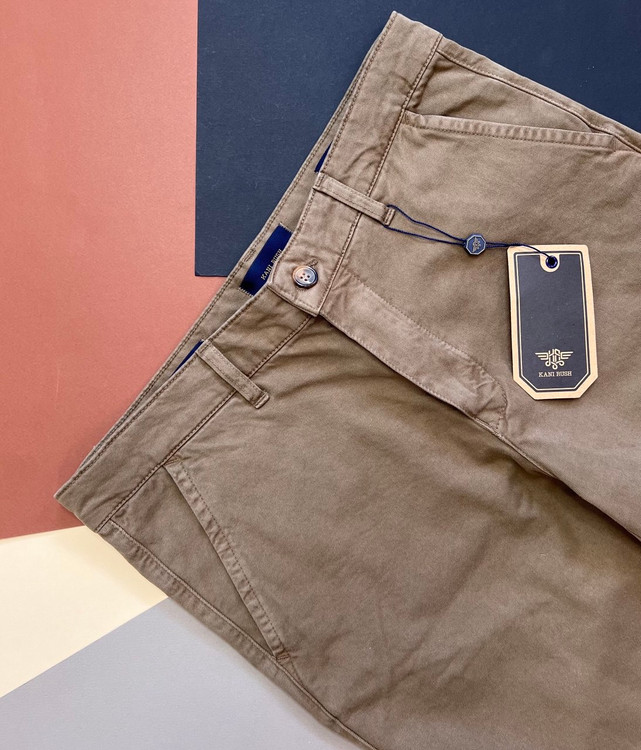 شلوار کتان مردانه جیب کراس مدل ریگولار فیت