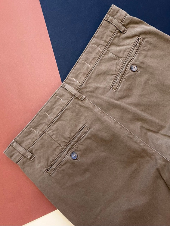 شلوار کتان مردانه جیب کراس مدل ریگولار فیت