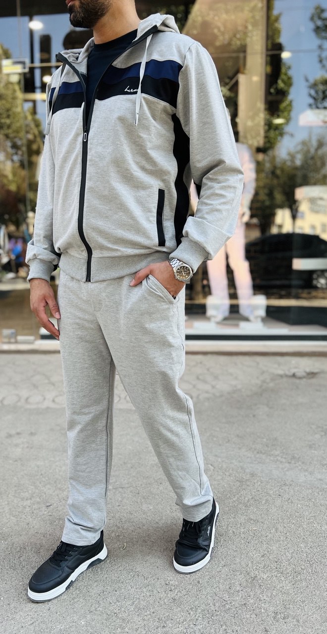 ست سویشرت کلاه‌دار و شلوار راسته برند هیراد