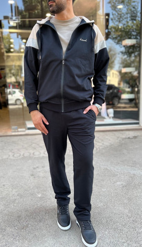 ست سویشرت کلاهدار و شلوار راسته برند هیراد