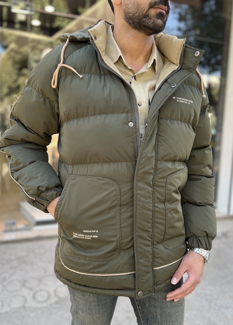 کاپشن مردانه بارانی پشم و شیشه