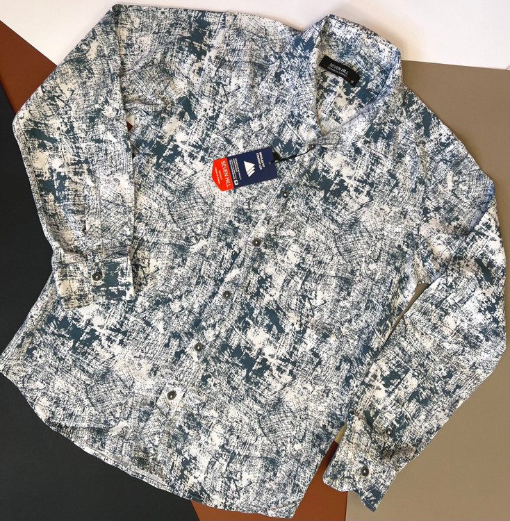 پیراهن طرحدار مردانه با پارچه کشی و طرح چاپی شیک