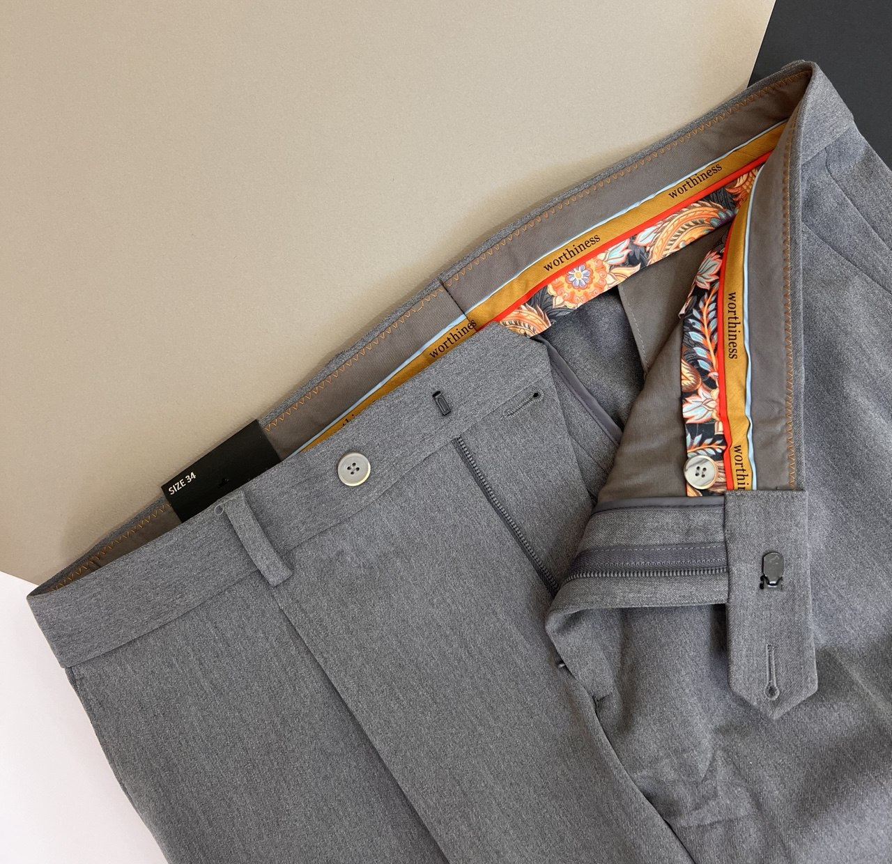 شلوار پارچه ای مردانه طوسی