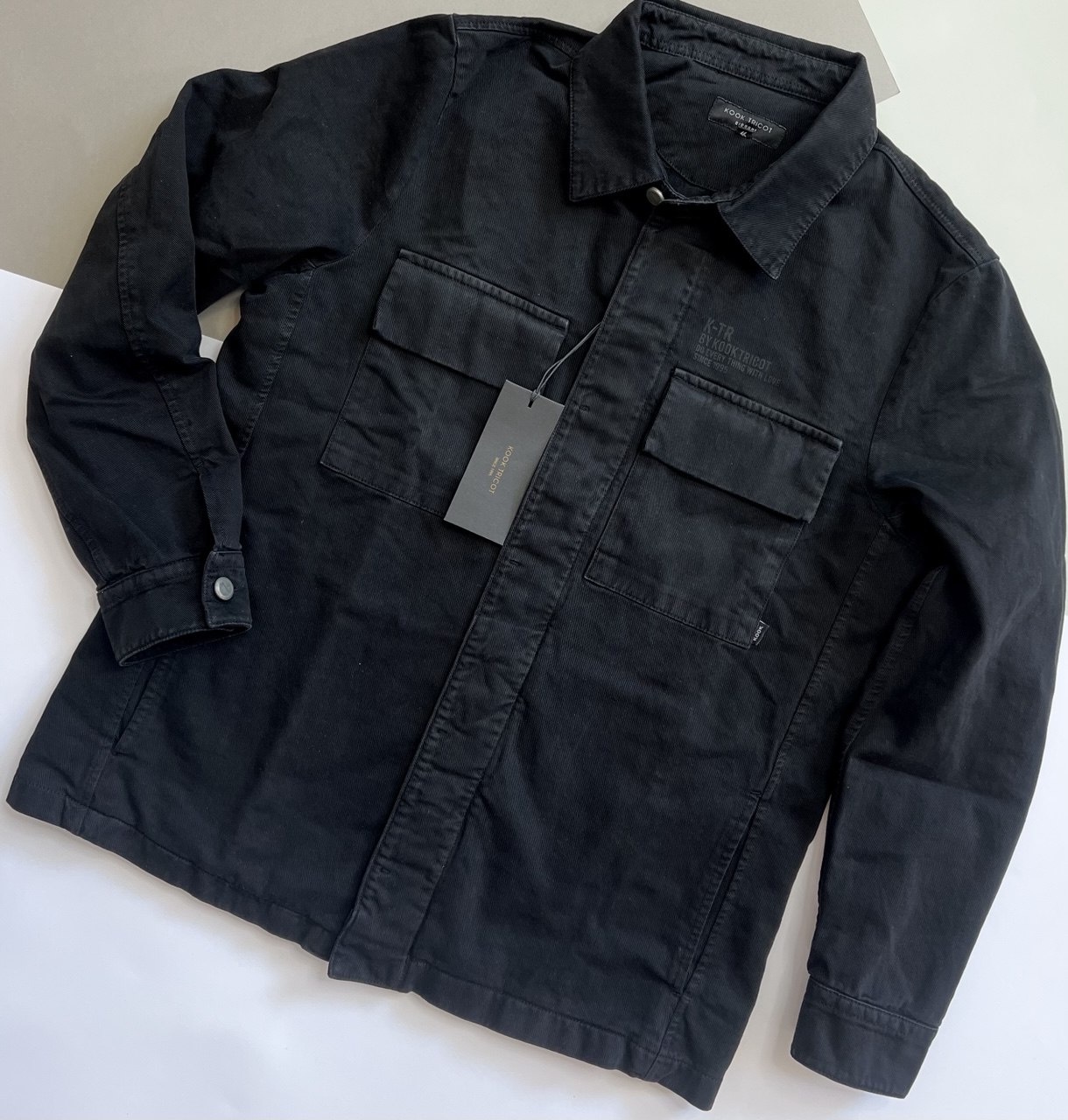 کت تک مردانه مدل باکس با جیب درب‌دار