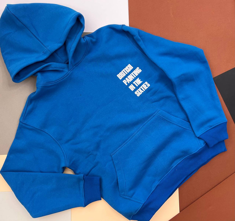 هودی مردانه دورس سهنخ داخل کرک رنگ آبی روشن با چاپ British Painting