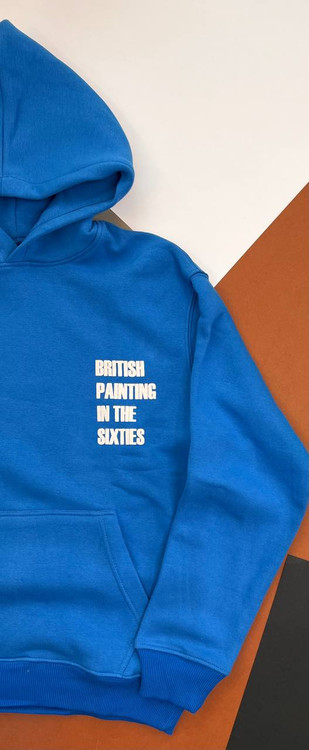 هودی مردانه دورس سهنخ داخل کرک رنگ آبی روشن با چاپ British Painting