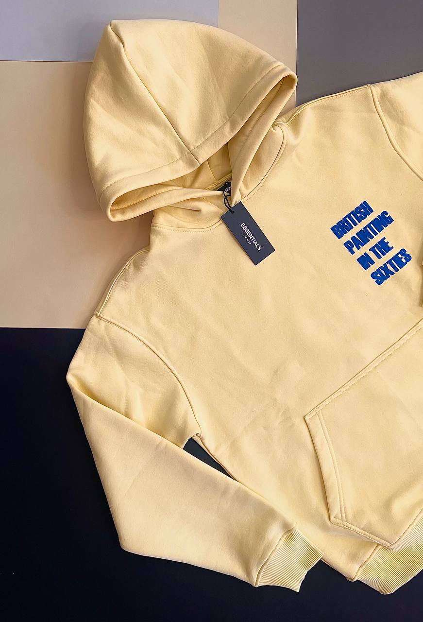 هودی مردانه دورس سهنخ داخل کرک رنگ آبی روشن با چاپ British Painting