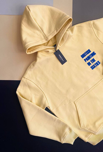 هودی مردانه دورس سهنخ داخل کرک رنگ آبی روشن با چاپ British Painting