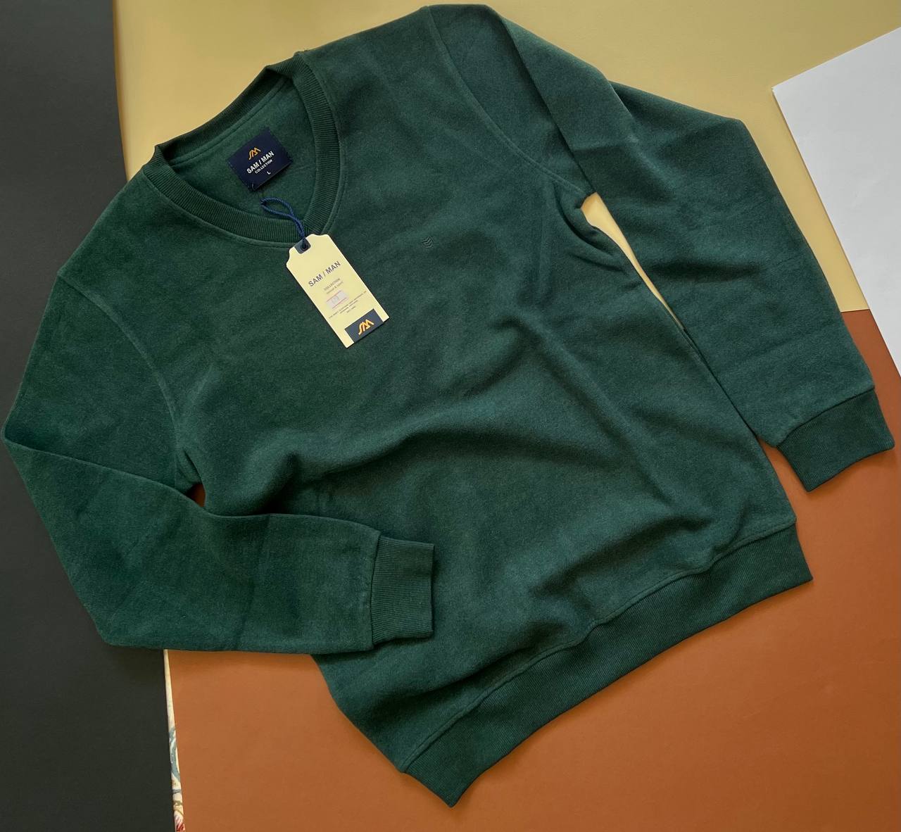 بلوز مردانه سلانیک یقه‌هفت در رنگ سرمه‌ای – مناسب فصل پاییز و زمستان سبز کله غازی