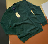 بلوز مردانه سلانیک یقههفت در رنگ سرمهای – مناسب فصل پاییز و زمستان سبز کله غازی