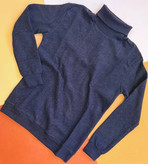 پلیور یقهاسکی مردانه سلانیک خارخورده سرمه ای