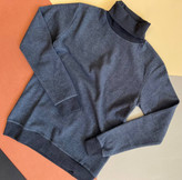 پلیور یقهاسکی مردانه سلانیک خارخورده سرمه ای دودی