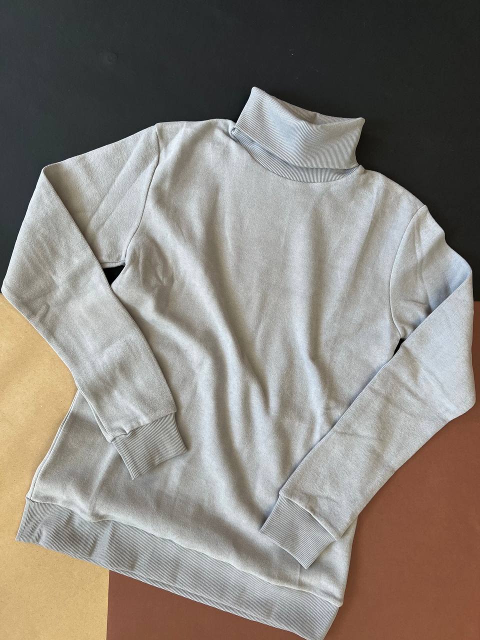 پلیور یقه‌اسکی مردانه سلانیک خارخورده طوسی روشن