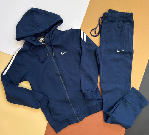 ست راحتی مردانه نایکی دورس سهنخ با سویشرت کلاهدار و شلوار لوگودار