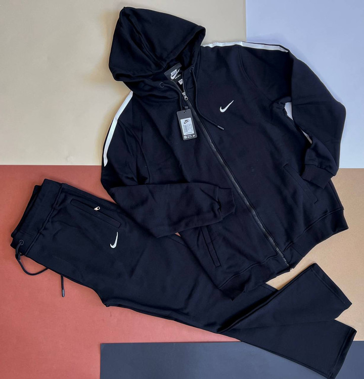 ست راحتی مردانه نایکی دورس سهنخ با سویشرت کلاهدار و شلوار لوگودار