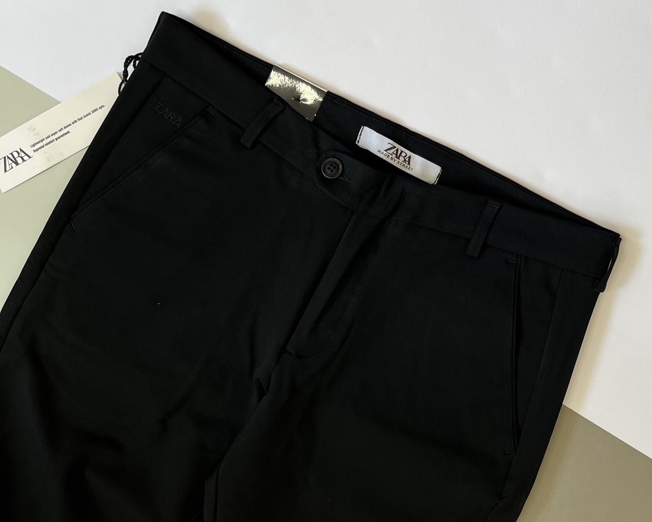 شلوار اسلیم فیت مشکی استایل زارا