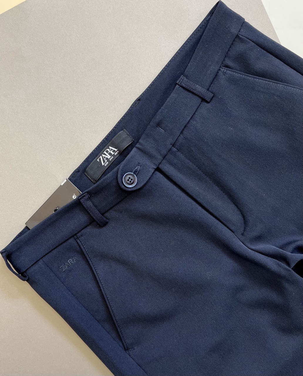 شلوار پارچه‌ای کشی مردانه سرمه‌ای