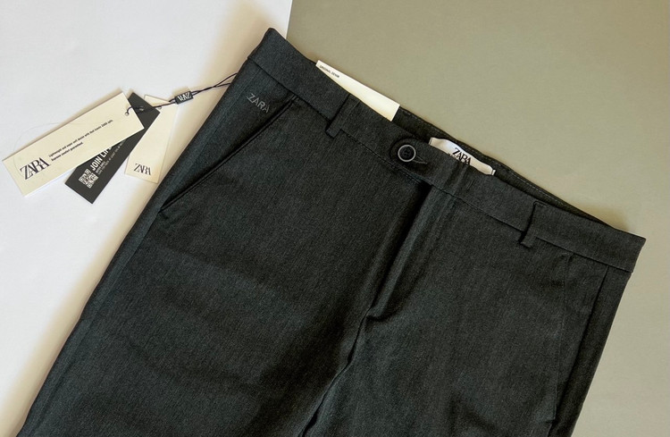 شلوار طوسی ذغالی مردانه استایل زارا