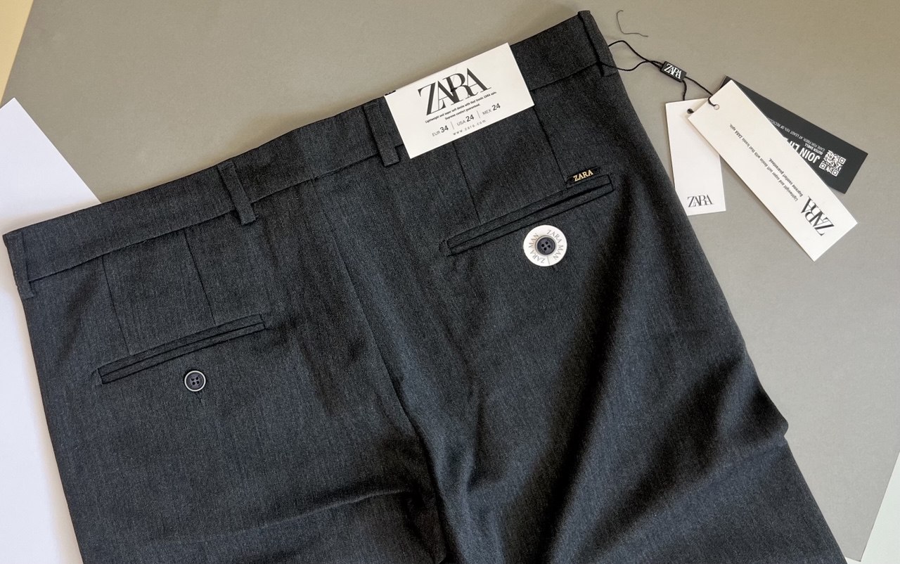 شلوار طوسی ذغالی مردانه استایل زارا