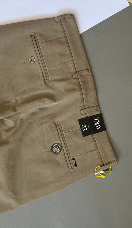 شلوار کرم بژ مردانه استایل زارا