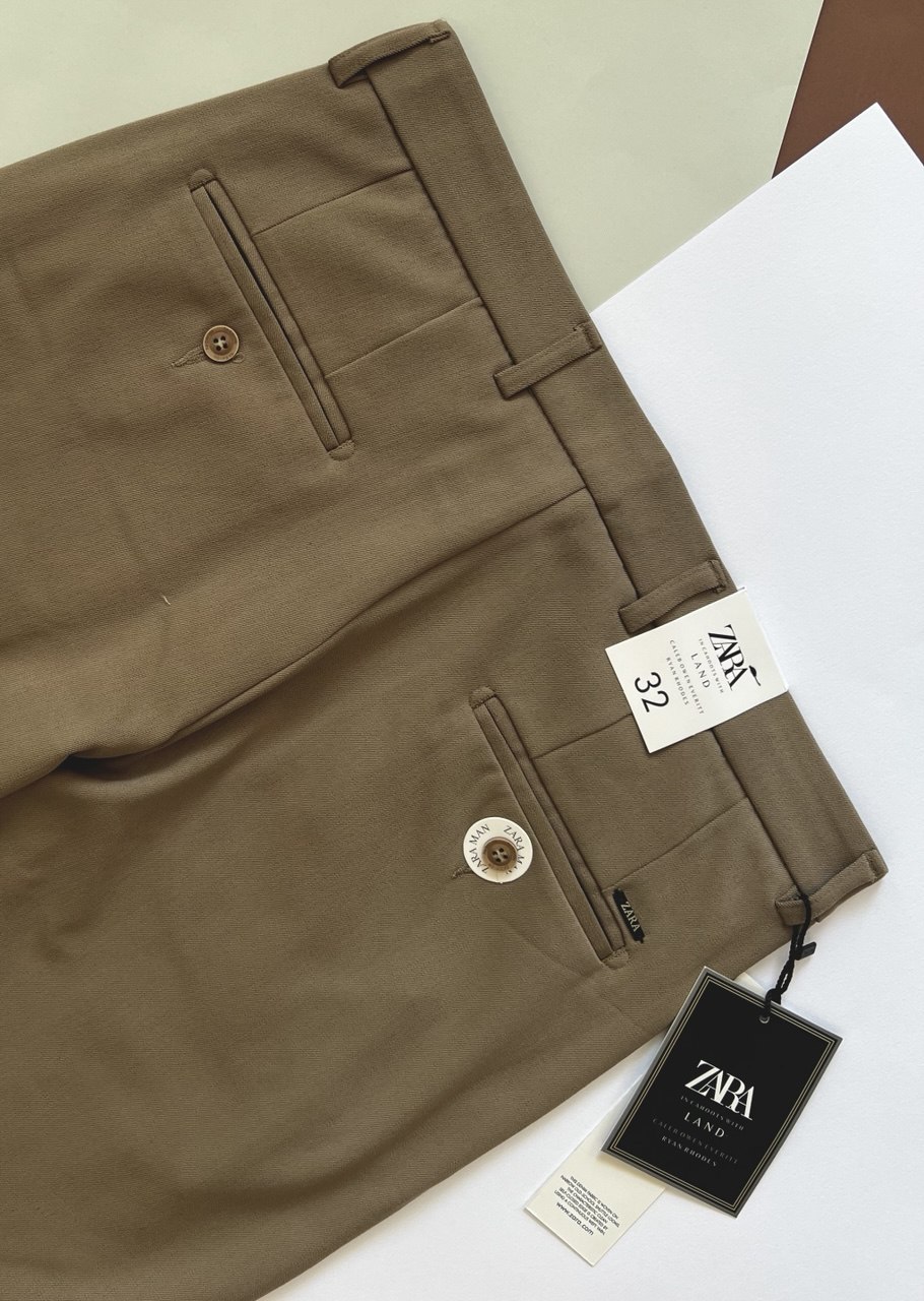شلوار نسکافه‌ای مردانه استایل زارا