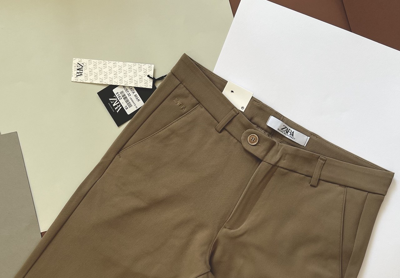 شلوار نسکافه‌ای مردانه استایل زارا