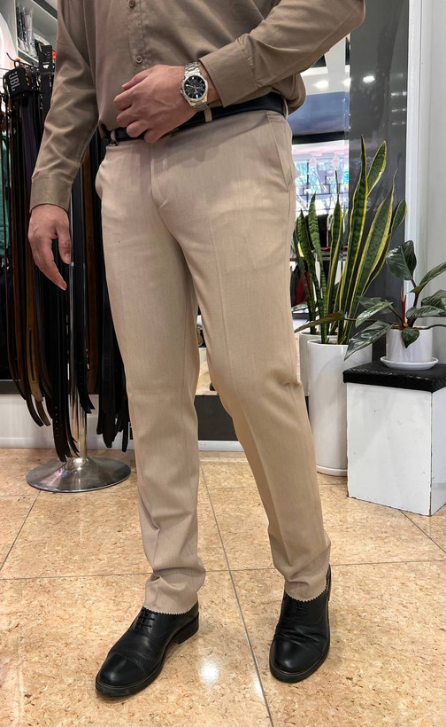 شلوار مردانه جگوار بژ کلاسیک