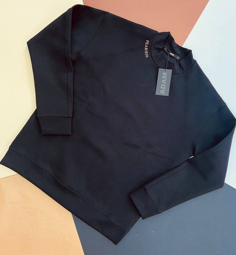 جلوی سویشرت مشکی مردانه با یقه ۴ سانت و نوشته FEARLESS