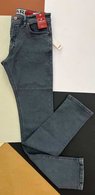 شلوار جین مردانه لاکارینو مدل Mini رنگ طوسی با پارچه دنیم کشی