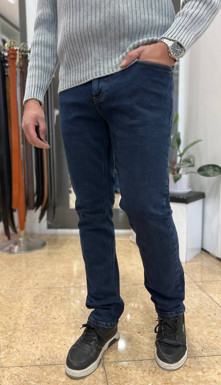 تصویر شلوار جین مردانه ریگولار زیپی رانگلر با پارچه دنیم استرچ کشسان