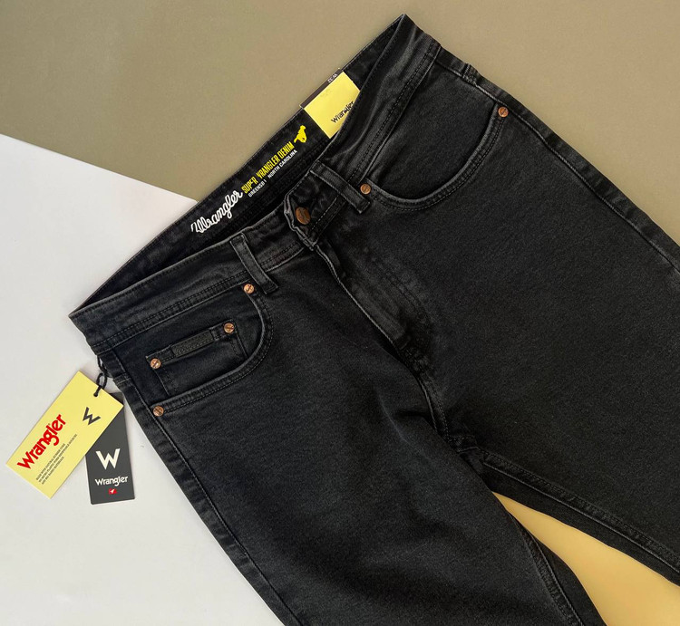 تصویر شلوار جین مردانه ریگولار زیپی رانگلر با پارچه دنیم استرچ کشسان