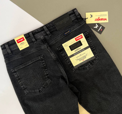 تصویر شلوار جین مردانه ریگولار زیپی رانگلر با پارچه دنیم استرچ کشسان