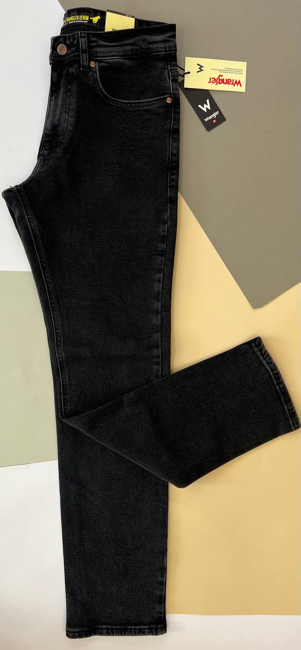 تصویر شلوار جین مردانه ریگولار زیپی رانگلر با پارچه دنیم استرچ کشسان