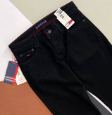 شلوار جین مشکی راسته مردانه با پارچه کشی و دوخت استاندارد