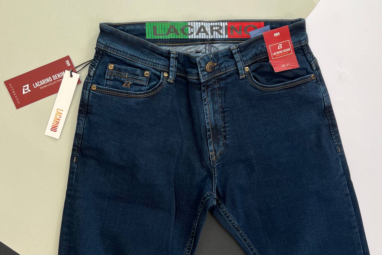 شلوار جین مردانه لاکارینو مدل Mini با پارچه دنیم کشی
