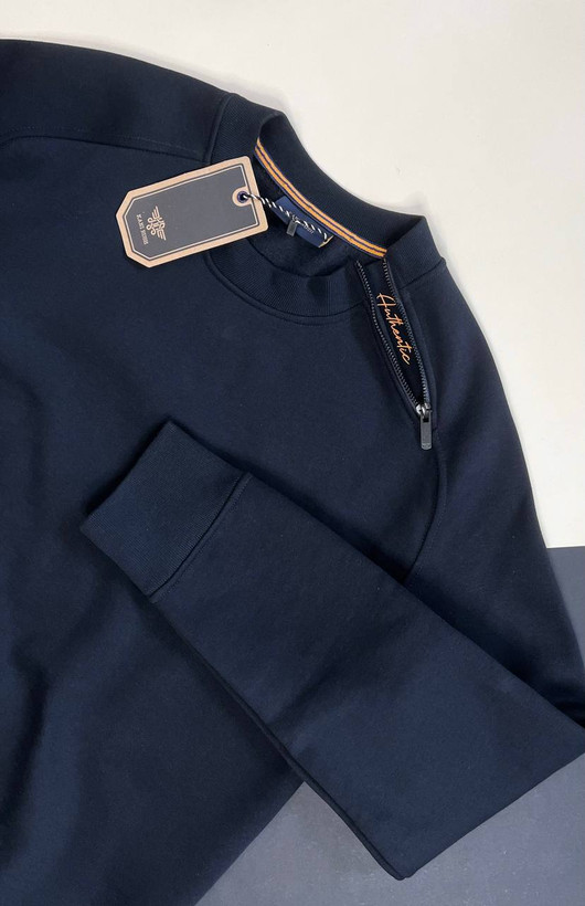 سویشرت مردانه سرمهای داخل پنبه با زیپ سرشانه و دوخت باکیفیت