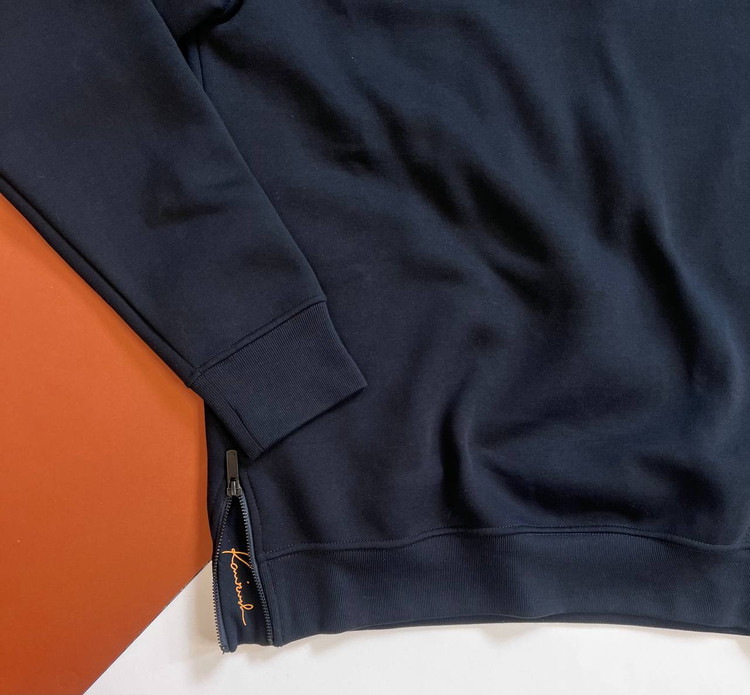 سویشرت مردانه سرمهای داخل پنبه با زیپ سرشانه و دوخت باکیفیت